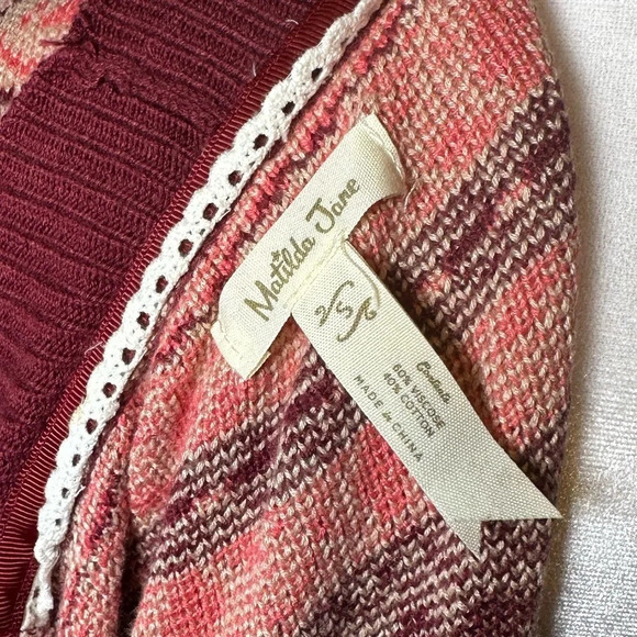 Matilda Jane Harmony Fair Isle floral print cardigan size small oversized - Picture 4 of 4